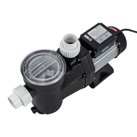 Wildnix Pool Pump with Timer, 2.0HP Motor, 220.46lbs Load Capacity, IPX5 Protection, Adjustable Timing Range (2-24h), Clear Lid for Easy Filtration Check, Powerful Circulation
