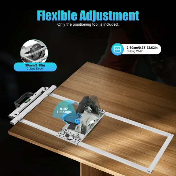 Wildnix Portable Chainsaw Mill with Adjustable Cutting Range 2-60cm, Wood, Plasterboard, Ceramic Tile Cutting Tool, Quick Positioning and Handle Design