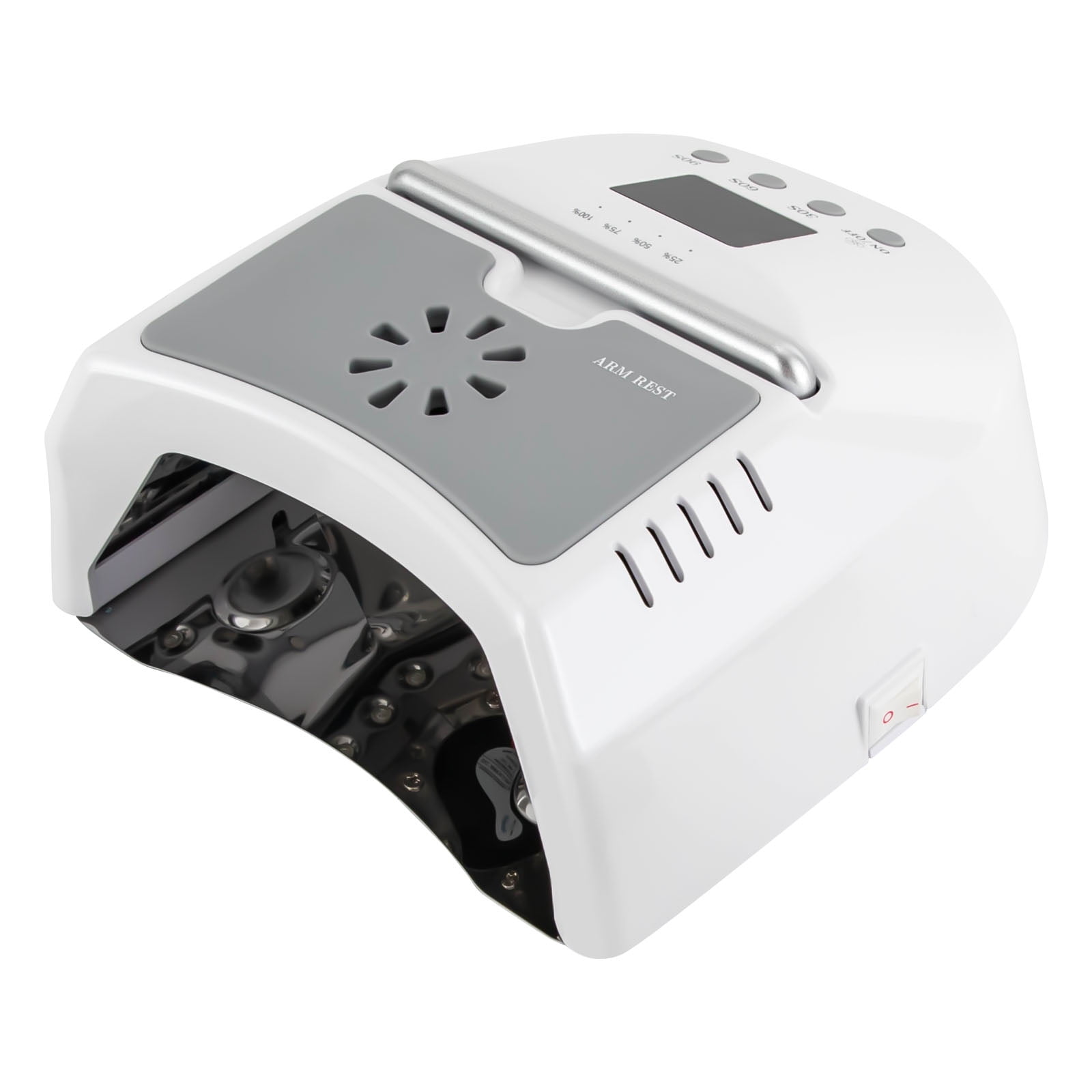 Wildnix Portable Cordless UV LED Nail Lamp, 72W, 24 Lamp Beads, Rechargeable Battery, 30s-90s Timers, Cooling Fan, Perfect for Home & Salon Use