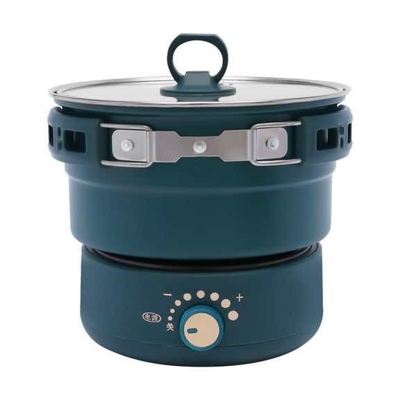 Wildnix Portable Electric Hot Pot, Multifunctional Foldable Cooker with Frying and Soup Pots, 500W, Split Design for Easy Storage