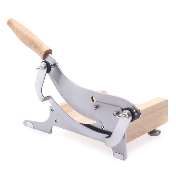 Wildnix Premium Biltong Slicer-Adjustable Thickness, Curved Blade, Rubber Wood Handle, Safe & Durable