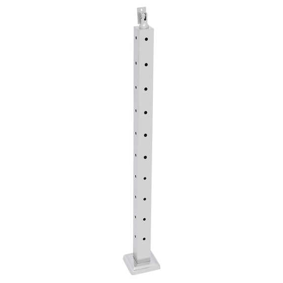 Wildnix Railing, Stainless Steel Cable Post, 220.46 lbs Load Capacity, Adjustable Angle (0-90), Easy Installation with 10 Pre-Drilled Holes, Simple and Safe Design for Stairs and Outdoors