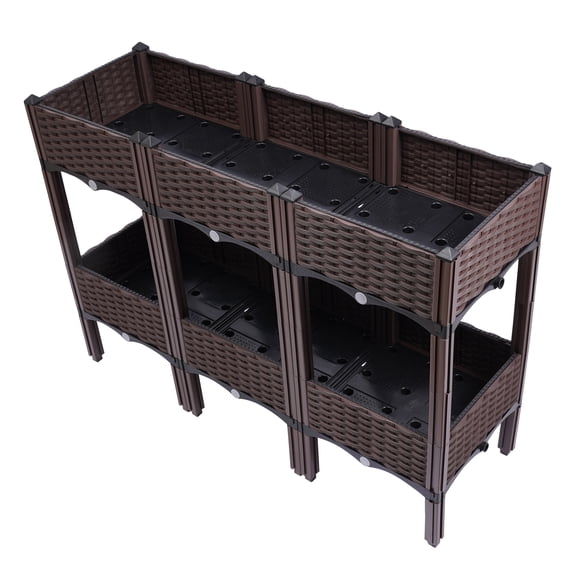 Wildnix Raised Garden Bed with Adjustable Height and Drainage Hole, Ideal for Home Gardening and Growing Fresh Vegetables