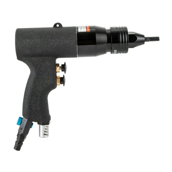 Wildnix Rivet Gun, Air-Powered, Infinite Speed Switch, Forward and Reverse Functions, 10-24", 1/4", 5/16", and 3/8 Gun Heads, Durable Metal Build, Silenced Exhaust