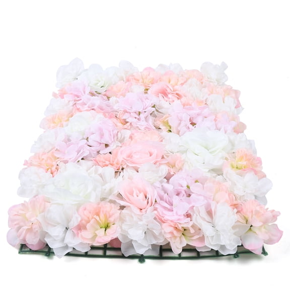 Wildnix Romantic Flower Wall for Background Decoration, Silk Material, 60x40cm Panels, Easy to Link with Cable Ties, Perfect for Weddings, Parties, and Photo Areas