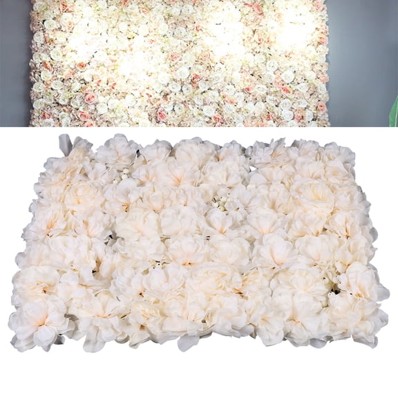 Wildnix Romantic Flower Wall for Wedding and Event Decoration, Silk Panels with Grid Back for Easy Hanging, Perfect for Photo Areas, Party and Stage Decor