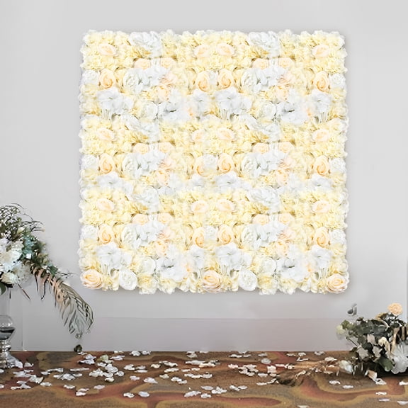 Wildnix Romantic Flower Wall for Wedding, Party, and Event Decor, Easy to Install with Grid Back, Versatile for Photo Areas and Displays