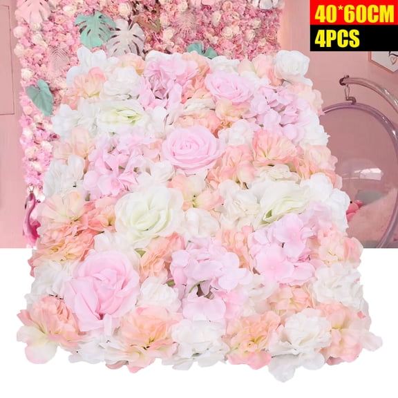 Wildnix Romantic Silk Flower Wall for Wedding, Party & Event Decorations-Perfect for Photo Areas, Backdrops, and Stage Design