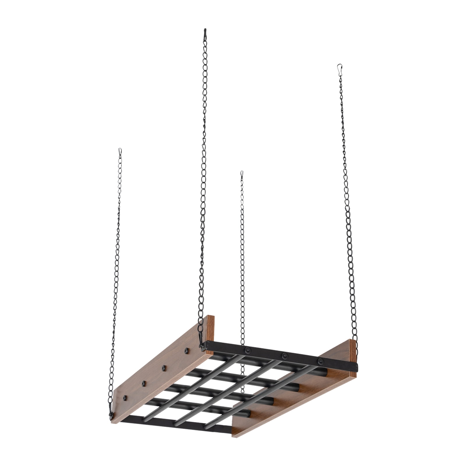 Wildnix Rustic Pot Rack with 12 Hooks-Strong Steel Construction ...