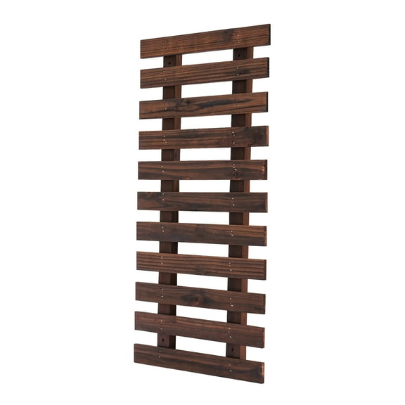 Wildnix Rustic Wooden Hanging Planter Rack, Cedar Wood with Carbonized Finish, Sturdy Crossbar, Ideal for Home Garden Decor