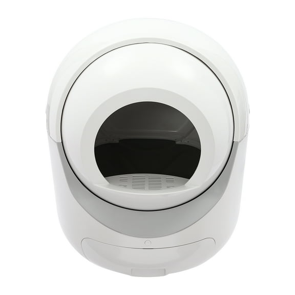 Wildnix Smart Cat Litter Box with Remote Control, APP Support, 60L Capacity, Sand Leakage Pedal, and Snap-on Strainer for Cats 1-10kg, White