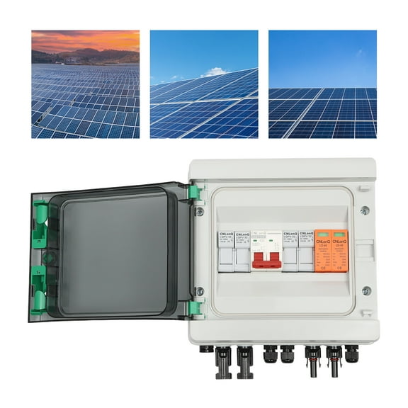Wildnix Solar PV Combiner Box with Surge, Overload & Lightning Protection, Waterproof and Dustproof, 2-in-1 Design for Efficient Energy Distribution