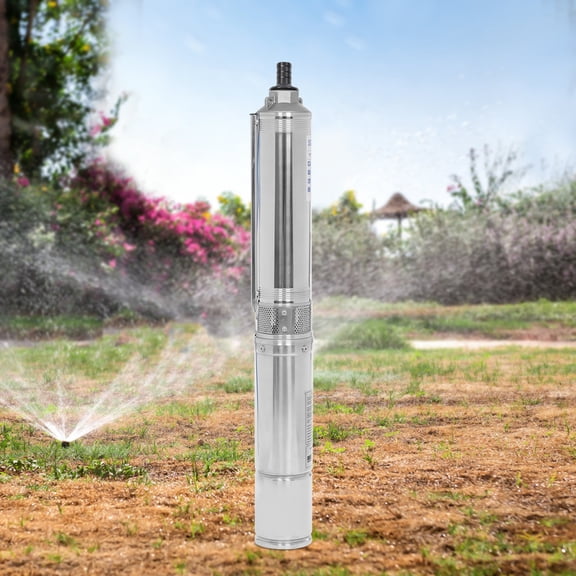 Wildnix Solar Water Pump, Deep Well Submersible Pump with 1HP Power, 3420rpm Speed, 16m-68m Delivery Lift, 9.84ft Cable for Efficient Irrigation and Farming