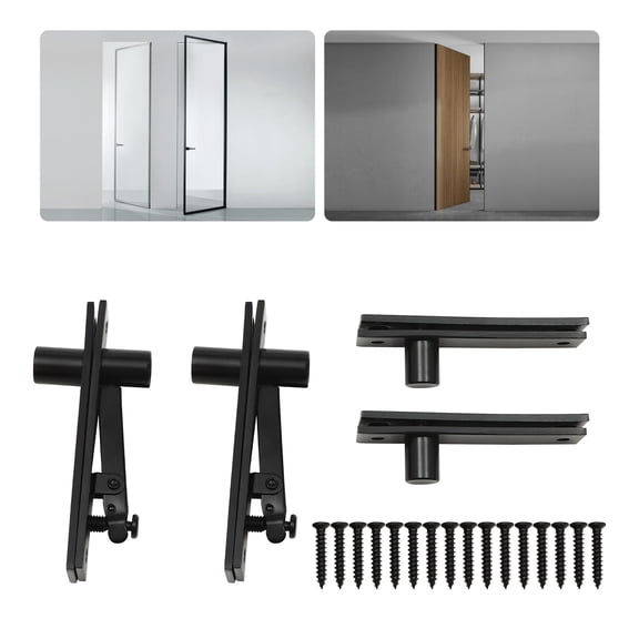 Wildnix Stainless Steel Hidden Door Hinge with Adjustable Design, 40-50kg Capacity, Smooth Edges for Safety, Black Color, Ideal for Doors up to 2m Height