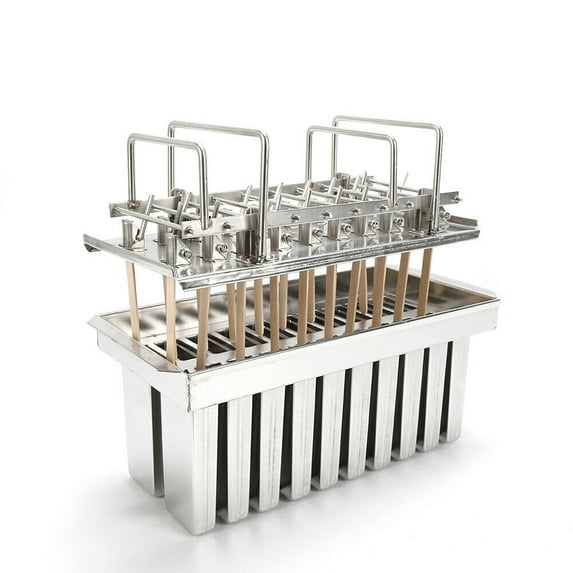 Wildnix Stainless Steel Ice Pop Mold for 10/20/30 Pops, Easy-to-Use, Fast Freeze, Removable Molds, and Long-Lasting, Safe to Use