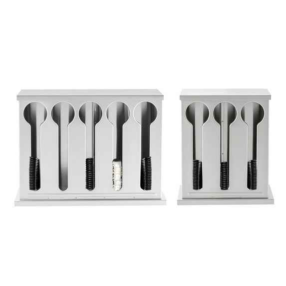 Wildnix Stainless Steel Silverware Holder with Dustproof Lid and Drainable Bottom for Kitchen and Restaurant Storage
