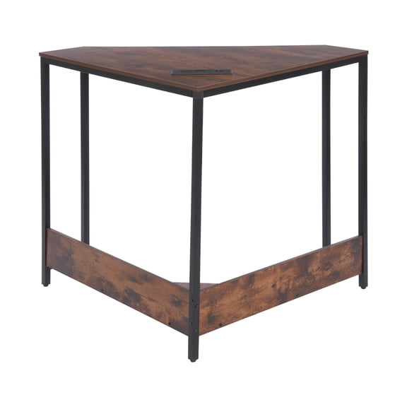 Wildnix Stand Up Computer Workstations with USB and Power Outlets, Corner Desk with High-Quality Iron and Density Boards, Modern Design for Home Office, Easy Assembly, 4.92ft Power Cord