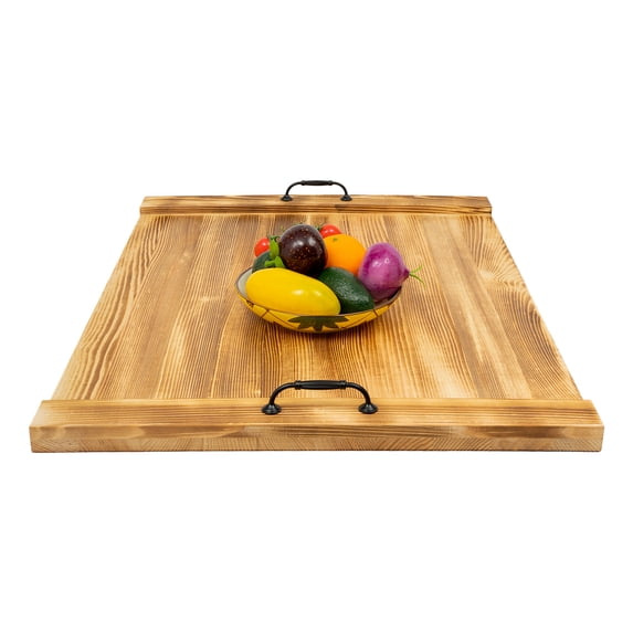 Wildnix Stove Top Cover for Kitchen Counter, Pine Wood Material with 30x22 Inches Large Size, Durable Burner and Sink Protector, Extra Workspace