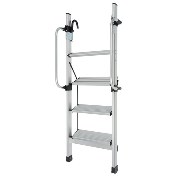 Wildnix Sturdy and 4-Step Foldable Wall-Mounted Step Ladder for Easy Bed Access, Load Capacity 330lbs, Ideal for Kids and Adults