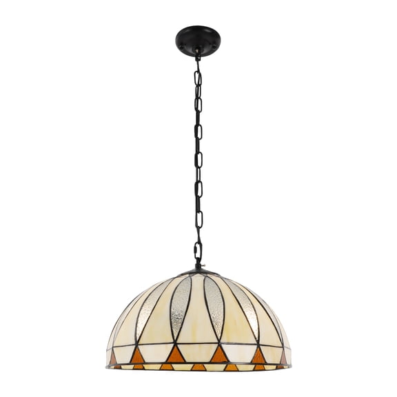 Wildnix Stylish Multicolor Diamond Glass Pendant Light, Ceiling Mount, E26 Bulbs Compatible, Lighting for Dining Room and Living Room
