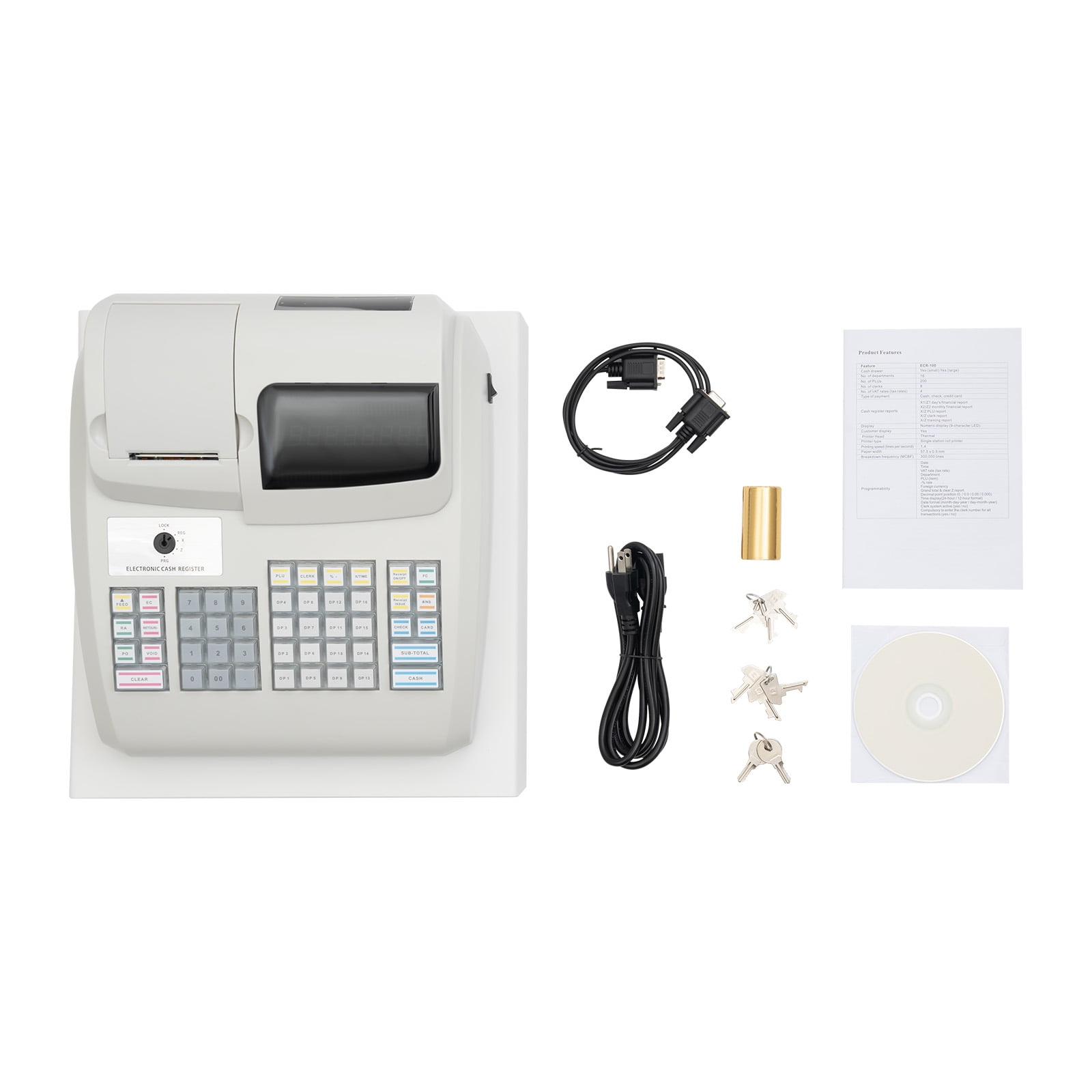 Wildnix Supermarket Cash Register with 4 Bill Compartments, 5 Coin ...
