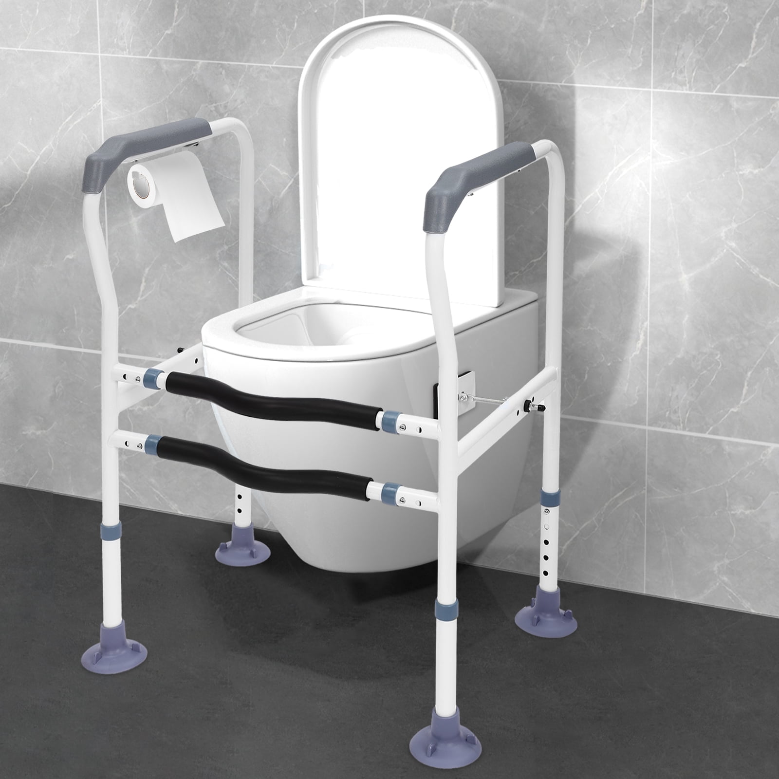 Wildnix Toilet Support Frame with Anti-Slip Armrests, Non-Slip Design ...