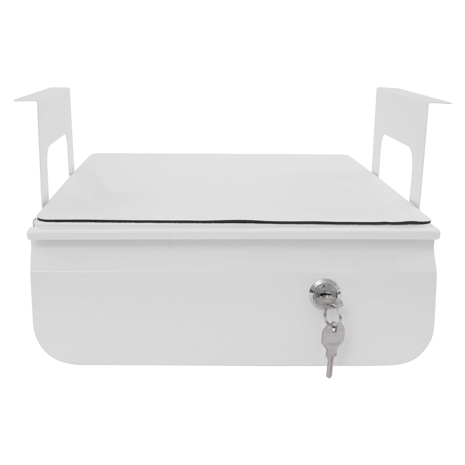 Wildnix Under Desk Mounted Pull-Out Drawer, Space-Saving Design, Sturdy Steel Construction with Locking Feature for Office and Study Use