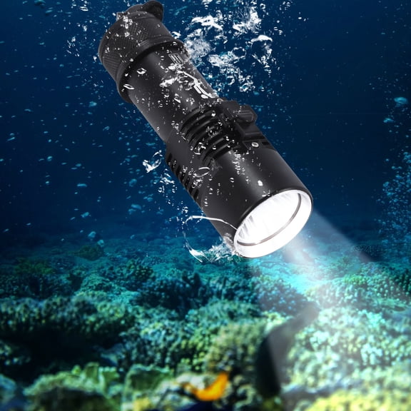 Wildnix Waterproof Diving Light, 400 Lumen LED, 100m Depth Rated, USB Rechargeable, Aluminum Alloy, Adjustable White Light & Flash Modes, with Dive Lanyard