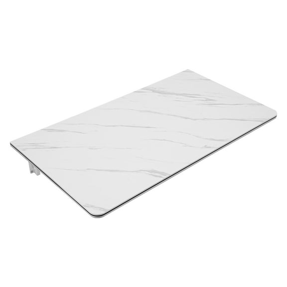 Wildnix White Floating Wall Desk, Foldable MDF with Metal Brackets, Space-Saving Design, Ideal for Home & Office Use