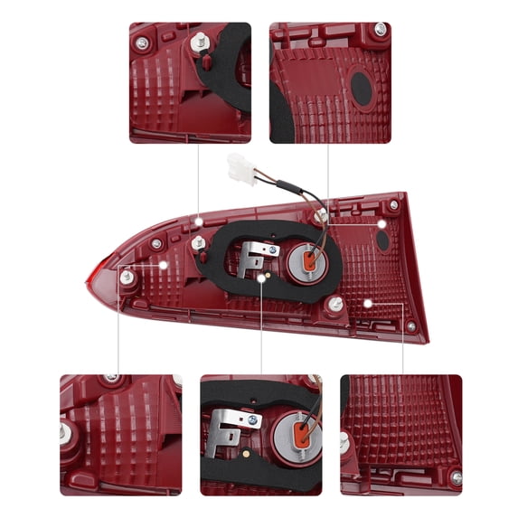Wildnix for 2022-2024 Hyundai Santa Fe Right Side Tail Light Assembly, Clear/Red Lens, Halogen Parking Light & Side Marker Lamp, OEM Replacement