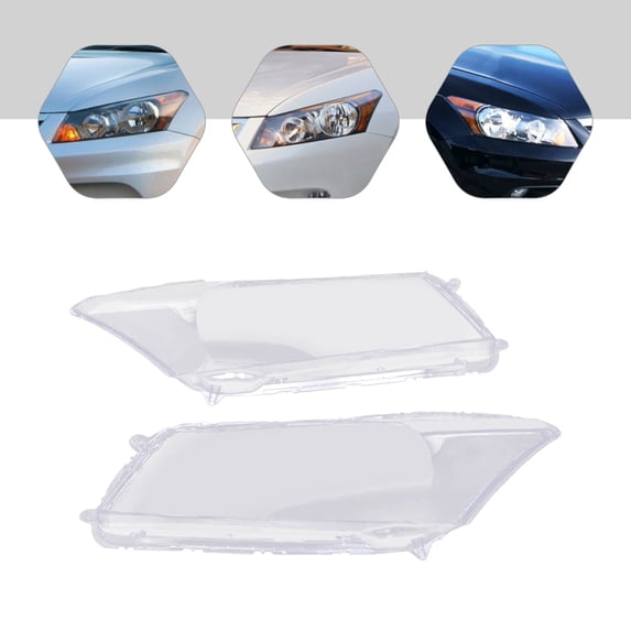 Wildnix for Nissan VERSA LED Headlight, Clear Lens Cover for Honda Accord 2008-2012, Front Left & Right, Direct Replacement, High Light Transmission
