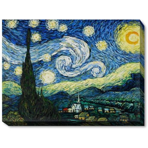 Wildon Home Starry Night Canvas Art by Vincent Van Gogh Painting on Canvas
