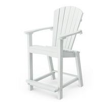 Wildridge Classic 26" High Counter Chair, White - Outdoor Weather Resistant Recycled Plastic Furniture for Patio