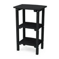 thumbnail image 1 of Wildridge Classic 3-Shelf Side Table, Black - Outdoor Weather Resistant Recycled Plastic Furniture for Patio, 1 of 4
