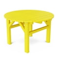 thumbnail image 1 of Wildridge Classic 33" Occasional Table, Lemon Yellow - Outdoor Weather Resistant Recycled Plastic Furniture for Patio, 1 of 1