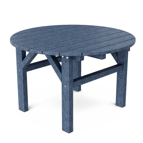 Wildridge Classic 33" Occasional Table, Patriot Blue - Outdoor Weather Resistant Recycled Plastic Furniture for Patio