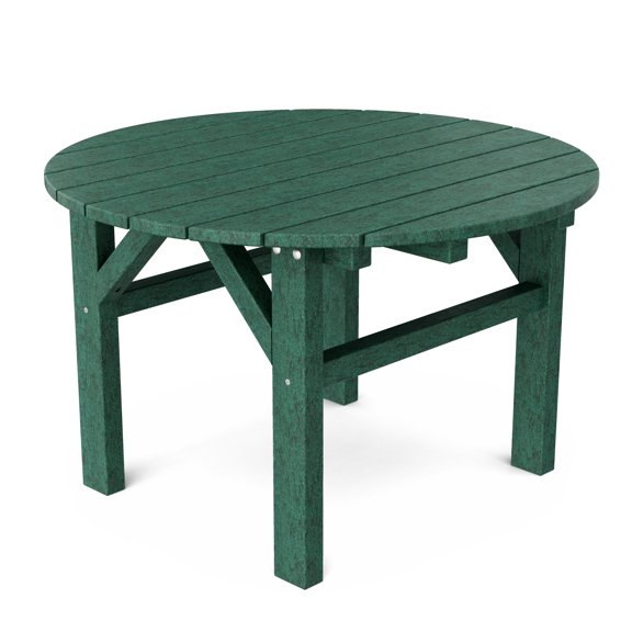 Wildridge Classic 33" Occasional Table, Turf Green - Outdoor Weather Resistant Recycled Plastic Furniture for Patio