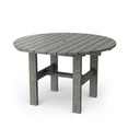 thumbnail image 1 of Wildridge Classic 46" Round Dining Table, Dark Gray - Outdoor Weather Resistant Recycled Plastic Furniture for Patio, 1 of 2