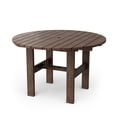 thumbnail image 1 of Wildridge Classic 46" Round Dining Table, Tudor Brown - Outdoor Weather Resistant Recycled Plastic Furniture for Patio, 1 of 2