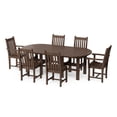 thumbnail image 1 of Wildridge Classic 7-Piece 44"x84" Dining Set, Tudor Brown - Outdoor Weather Resistant Recycled Plastic Furniture for Patio, 1 of 1