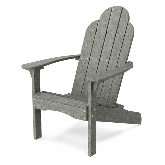 Wildridge Classic Adirondack Chair, Dark Gray - Outdoor Weather Resistant Poly Furniture for Patio