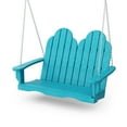 thumbnail image 1 of Wildridge Classic Adirondack Porch Swing, Aruba Blue - Outdoor Weather Resistant Recycled Plastic Furniture for Patio, 1 of 4