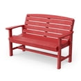 thumbnail image 1 of Wildridge Classic Bench, Cardinal Red - Outdoor Weather Resistant Poly Lumber Bench for Patio, Deck, Garden, 1 of 4