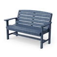 thumbnail image 1 of Wildridge Classic Bench, Patriot Blue - Outdoor Weather Resistant Poly Lumber Bench for Patio, Deck, Garden, 1 of 4