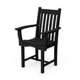 thumbnail image 1 of Wildridge Classic Dining Arm Chair, Black - Outdoor Weather Resistant Recycled Plastic Furniture for Patio, 1 of 2