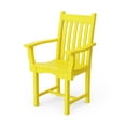 thumbnail image 1 of Wildridge Classic Dining Arm Chair, Lemon Yellow - Outdoor Weather Resistant Recycled Plastic Furniture for Patio, 1 of 2