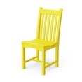 thumbnail image 1 of Wildridge Classic Dining Side Chair, Lemon Yellow - Outdoor Weather Resistant Recycled Plastic Furniture for Patio, 1 of 2