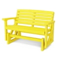 thumbnail image 1 of Wildridge Classic Glider, Lemon Yellow - Outdoor Weather Resistant Recycled HDPE Glider for Porch, Patio, Deck, 1 of 4