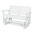 thumbnail image 1 of Wildridge Classic Glider, White - Outdoor Weather Resistant Recycled HDPE Glider for Porch, Patio, Deck, 1 of 4