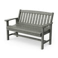 thumbnail image 1 of Wildridge Classic Mission Bench, Dark Gray - Outdoor Weather Resistant Poly Lumber Bench for Patio, Deck, Garden, 1 of 4